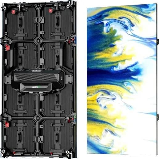 Panel LED de la serie LRS interior de Lampro, visto en tres cuartos.