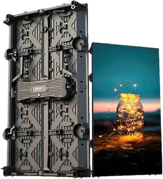 Panel LED de la serie RS Plus exterior de Lampro, visto en tres cuartos.